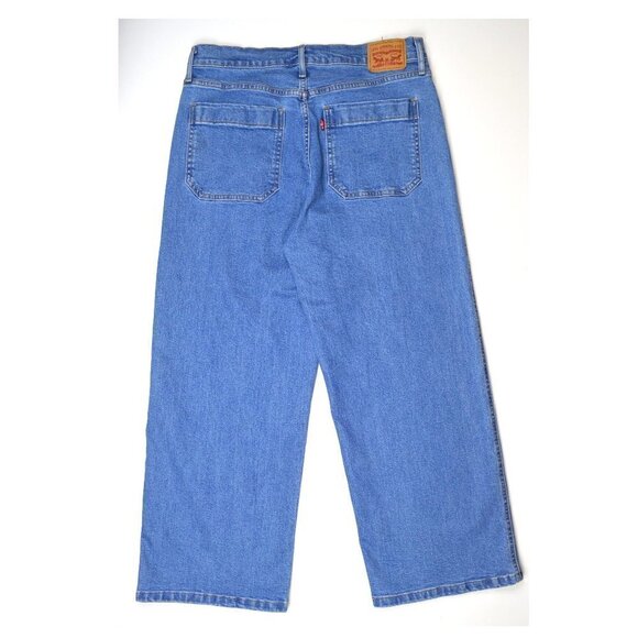 Levi's Mile High Cropped Wide Leg Jeans 32 - Picture 3 of 7
